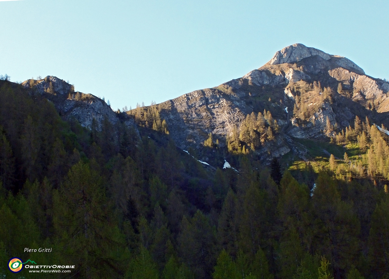 06 Pizzo Vescovo visto poco sopra l'Albergo K2 .JPG